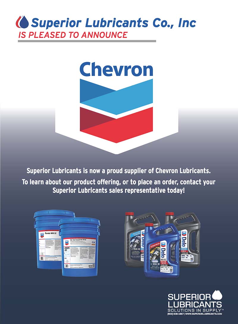 Superior Lubricants Co., Inc is pleased to announce that they are a proud supplier of Chevron Lubricants