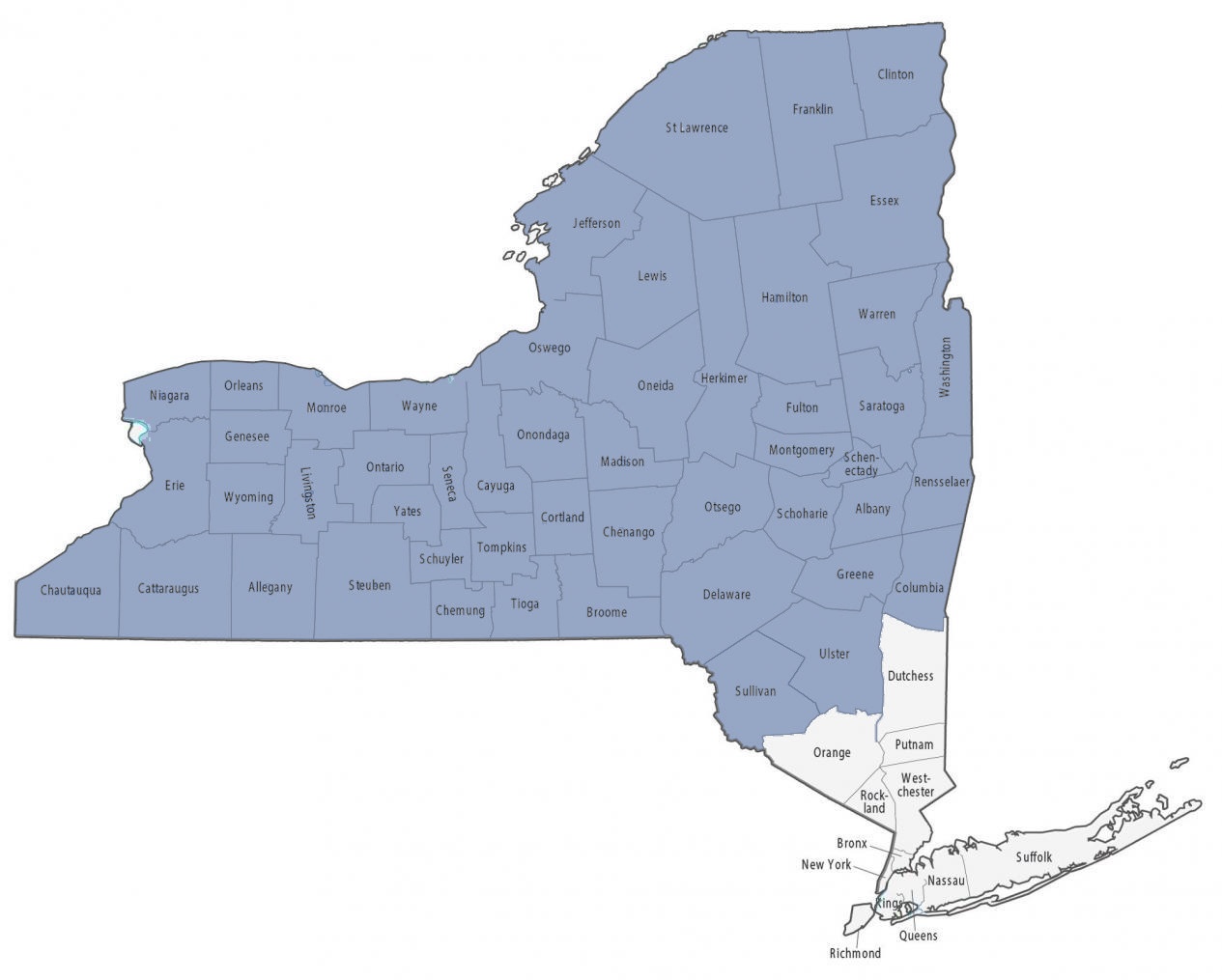 New York State County Service Map