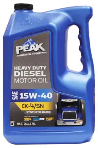 Bottle of Peak Diesel motor oil