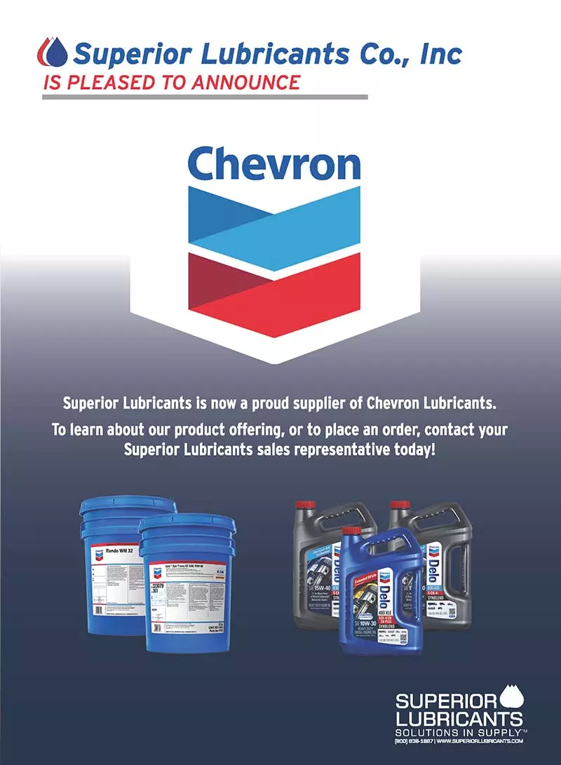 Superior Lubricants Co., Inc is pleased to announce that they are a proud supplier of Chevron Lubricants